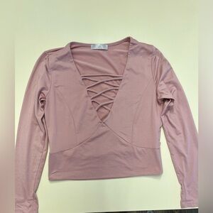 Long sleeve cropped top